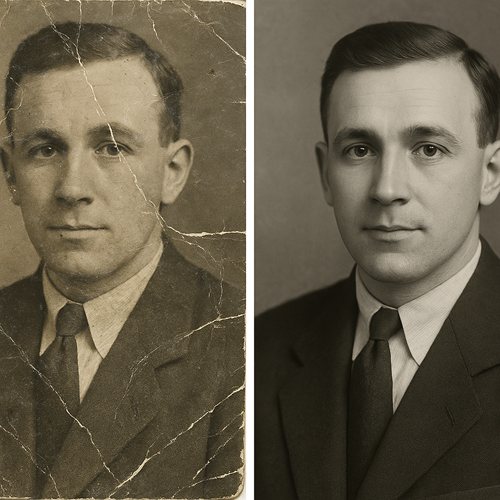AI photo restoration